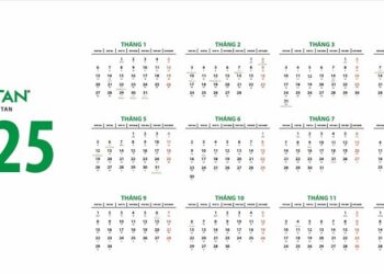 Lịch để bàn 2025