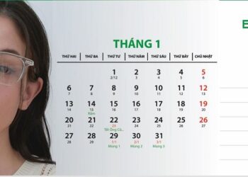 Mẫu lịch để bàn 2025