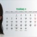 Mẫu lịch để bàn 2025