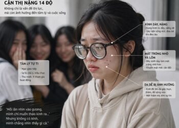 14 độ khi không có kính