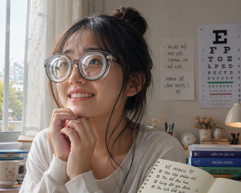 Độ cận nặng nhất là bao nhiêu