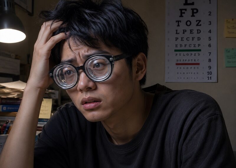 17 độ khi không có kính