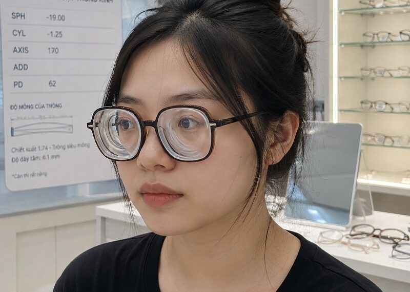 19 độ khi không có kính