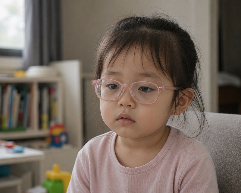 Bé 3 tuổi bị cận thị nặng