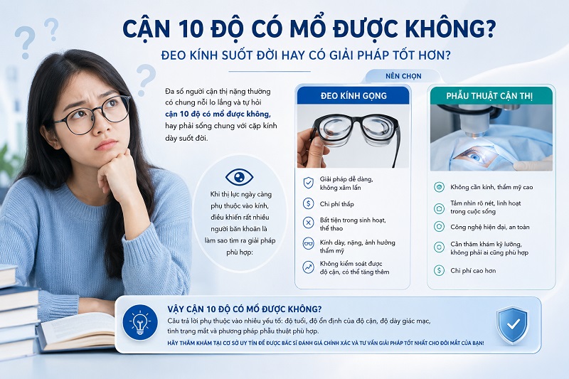 Cận 10 độ có mổ được không