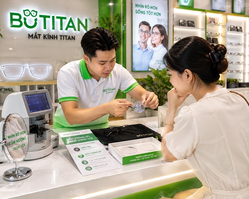 Đổi tròng từ gọng cũ sang gọng mới