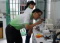 Hàn gọng kính kim loại bị gãy vết hàn cũ