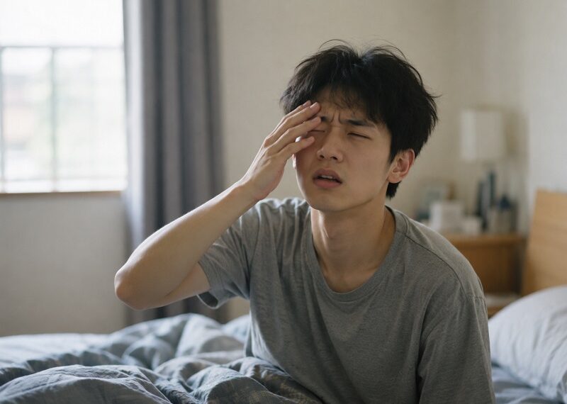 Ngủ trưa dậy mắt bị mờ