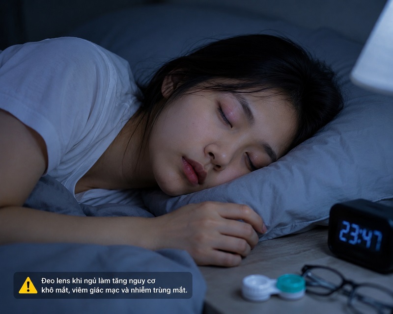 Nhiễm trùng mắt vì đeo lens