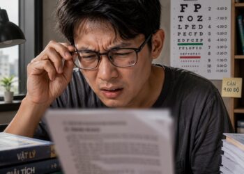 Tầm nhìn của người cận 9 độ